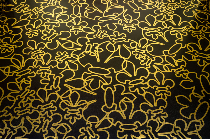 Detail der Vergoldungen des Altars