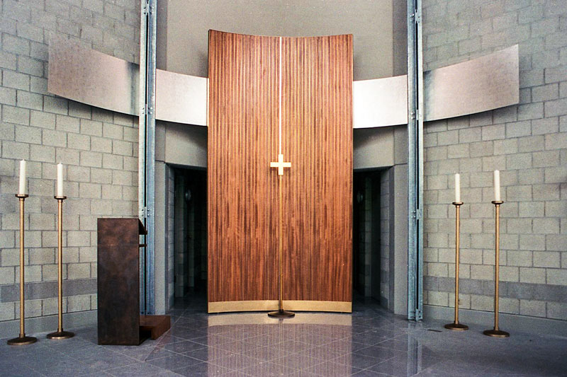 Ansicht Friedhofshalle, innen