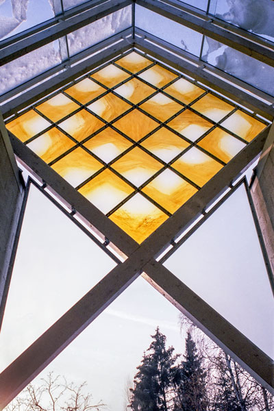 Fenster mit Floatglasmalerei